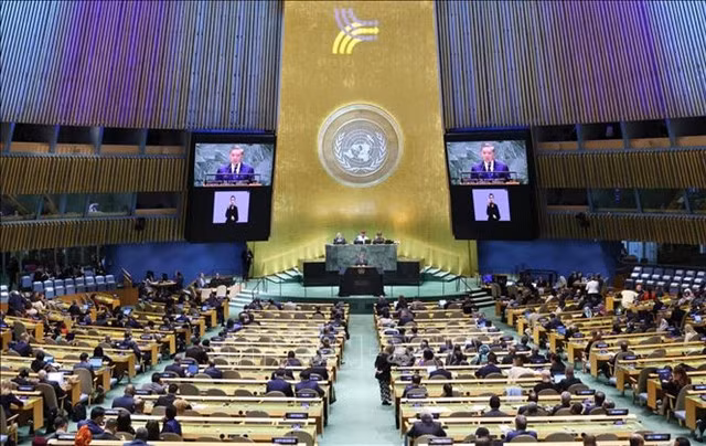 Party General Secretary and President Tô Lâm speaks at the UN Summit of the Future. — VNA/VNS Photo
