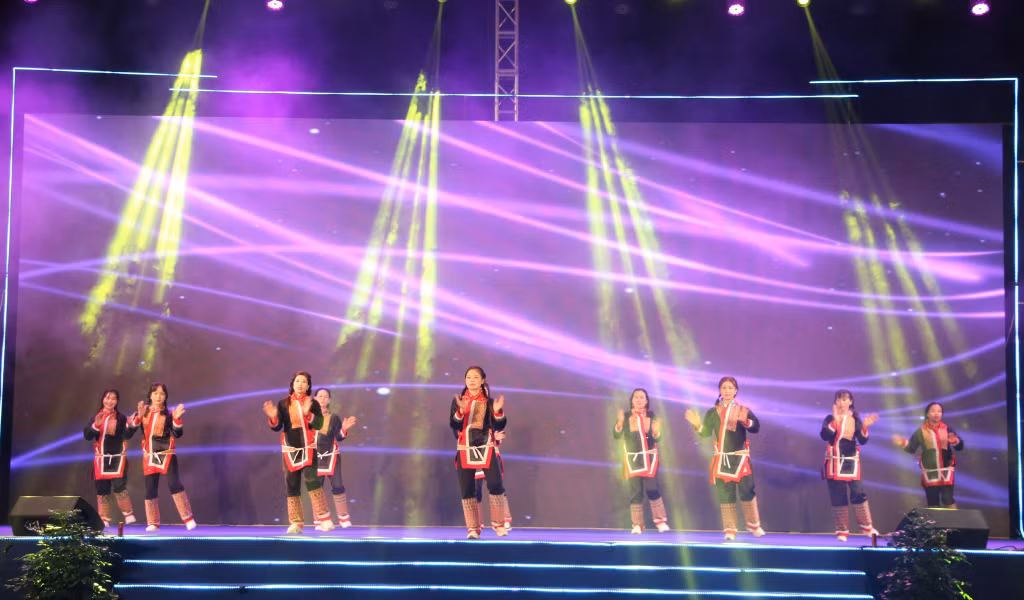A music show was held in the opening ceremony of the festival.