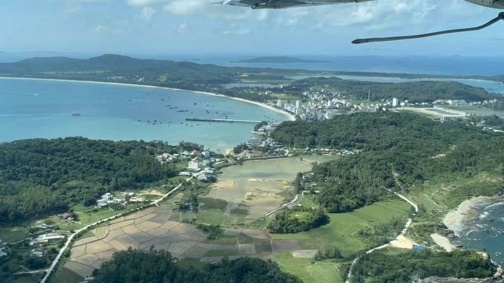 The view of Co To Island from Hai Au Aviation's seaplane flight.