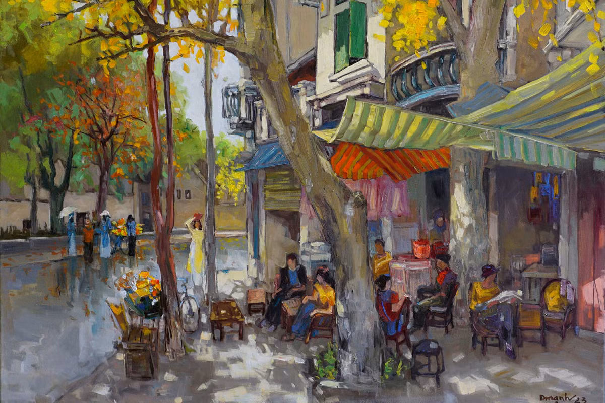 Oil paintings showcase beauty of Hanoi streets