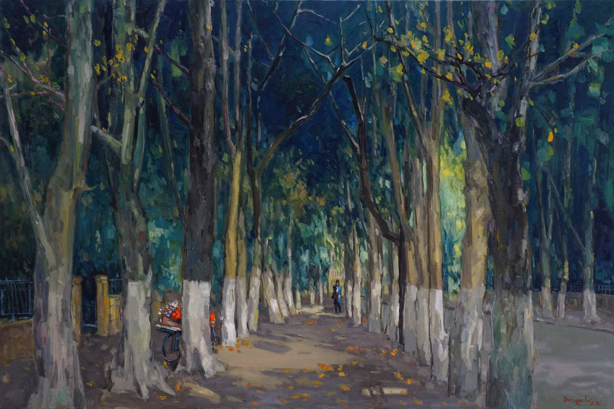 Oil paintings showcase beauty of Hanoi streets
