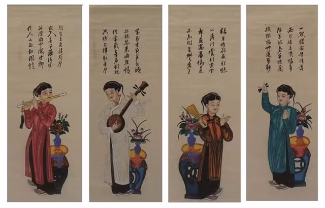 Some of the folk paintings going on display at Đà Nẵng City's Fine Arts Museum in celebration of the Việt Nam's Heritage Day from November 22-30. Photo courtesy of Đà Nẵng City's Fine Arts Museum