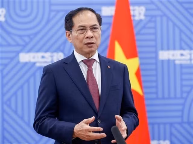 Deputy Prime Minister and Minister of Foreign Affairs Bùi Thanh Sơn. — VNA/VNS Photo
