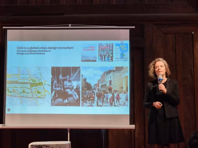 Henriette Vamberg, Managing Director at Gehl Architects, speaks at the seminar on Thursday. — VNS Photo Lê Việt Dũng