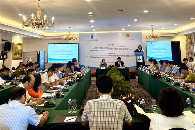 A workshop on the second periodic report of Việt Nam under the Convention against Torture and other cruel, inhuman or degrading treatment or punishment was organised in HCM City on November 28. — VNS Photo Nguyễn Diệp