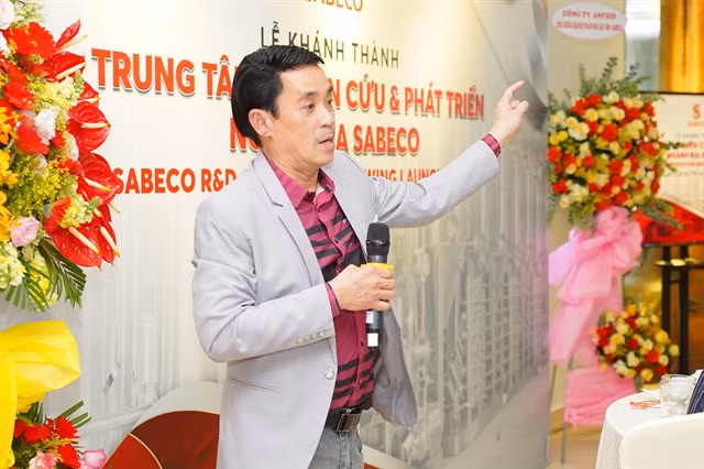 Lâm Du An, Deputy General Director of SABECO responsible for technology and production delivered a speech at the inauguration ceremony of SABECO Beer Research and Development Centre (SRC). Photo courtesy of SABECO