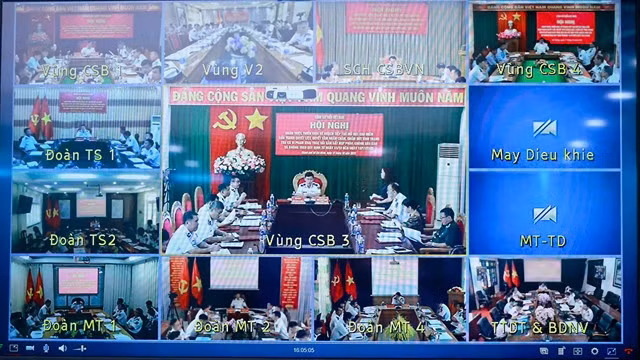 A conference on October 17 was held both in-person and online, connecting the Việt Nam Coast Guard Command headquarters with its regional units and coastal provinces nationwide. — Photo courtesy of Việt Nam Coast Guard