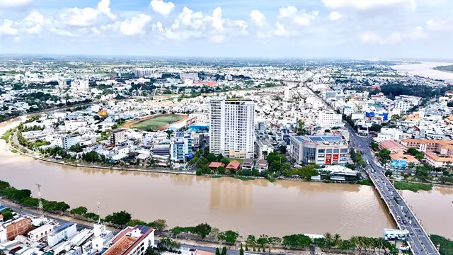 Photo shows a corner of Long Xuyên Ward in the Mekong Delta province of An Giang, the ward is striving to become the trading hub of the Long Xuyên Quadrangle.— VNA/VNS Photo Thanh Sang