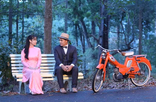 A scene from Lưới Trời (Sky's Net) series produced by the northern Vĩnh Long Radio and Television Station. — Photo coutersy of Vĩnh Long Station