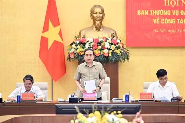 NA Chairman Trần Thanh Mẫn underlined the tight timeline, with just over five months left until the 14th National Party Congress. VNA/VNS Photo Doãn Tấn