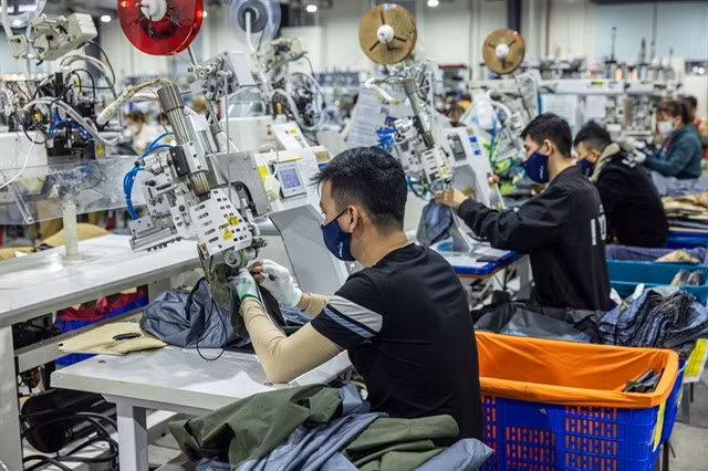 Workers of a foreign-invested company in Quảng Ngãi Province.