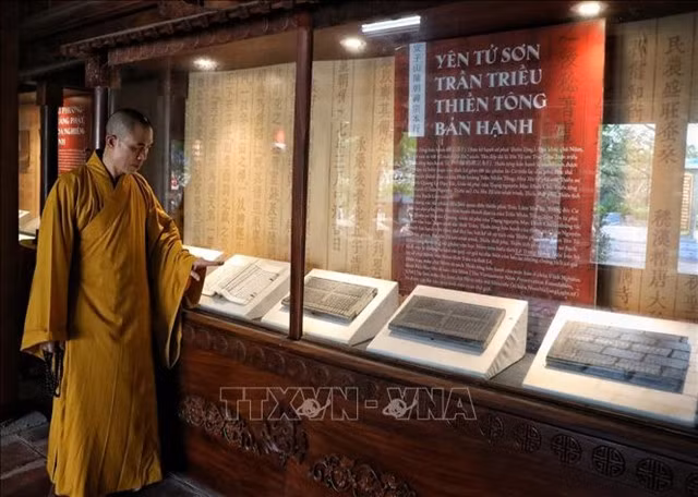 Vĩnh Nghiêm Pagoda has preserved and displayed 3,050 valuable woodblock prints on a variety of topics. — VNA/VNS Photo Danh Lam