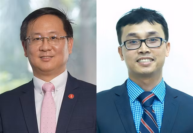Dr Justin Matthew Pang (left) and Hà Quách. — Photo courtesy of RMIT University Việt Nam
