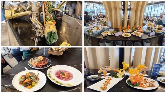 The chefs showcased 144 exceptional dishes to the organising committee and attendees at the event. - Photo baovanhoa.vn