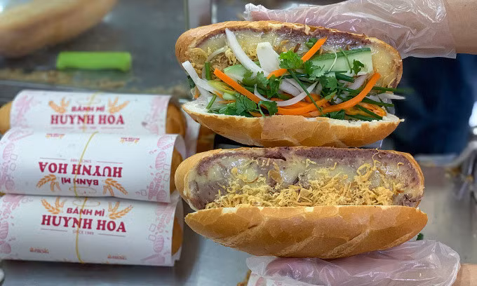 Banh mi at Huynh Hoa stall in downtown HCMC costs nearly $3. Photo by Quynh Tran