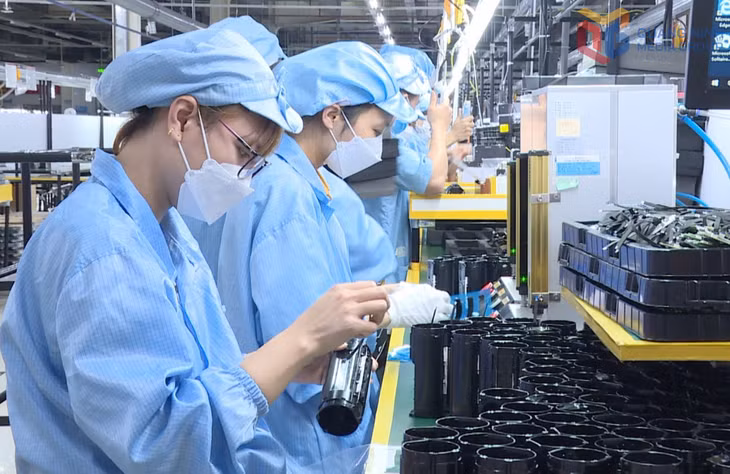 Production activities at Tonly Electronics Technology Vietnam Co., Ltd. in Dong Mai Industrial Park.