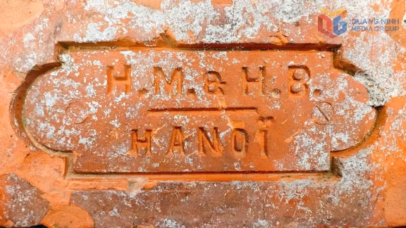 An inscription on a brick.