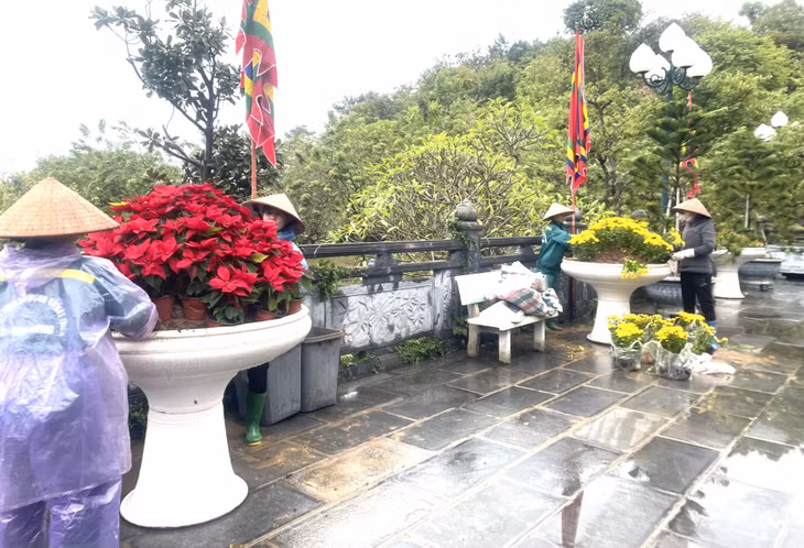 Preparation works have been thoroughly undertaken at the temple.