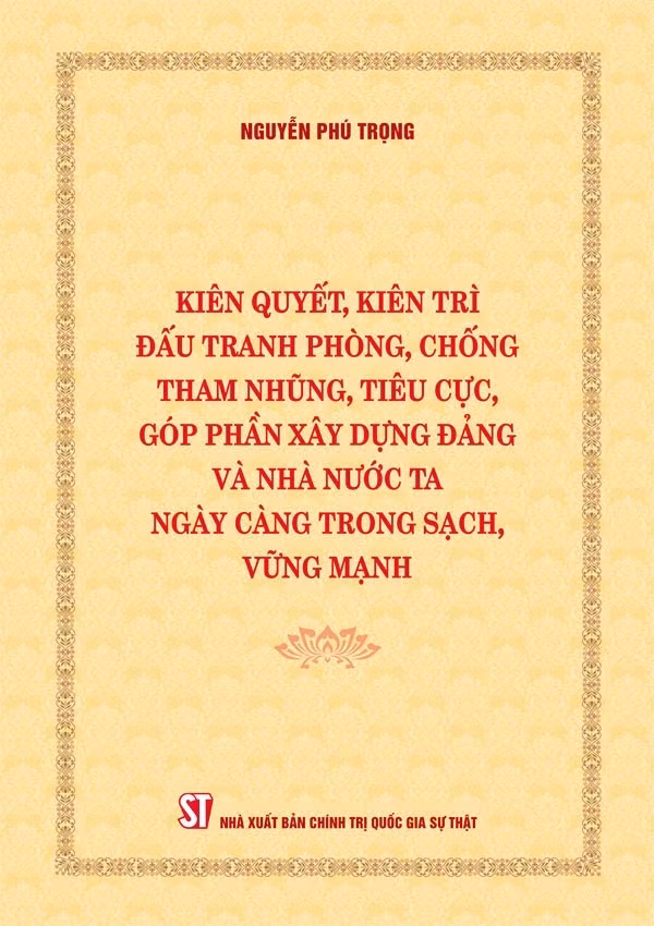 The cover of General Secretary Nguyen Phu Trong's book on the fight against corruption.