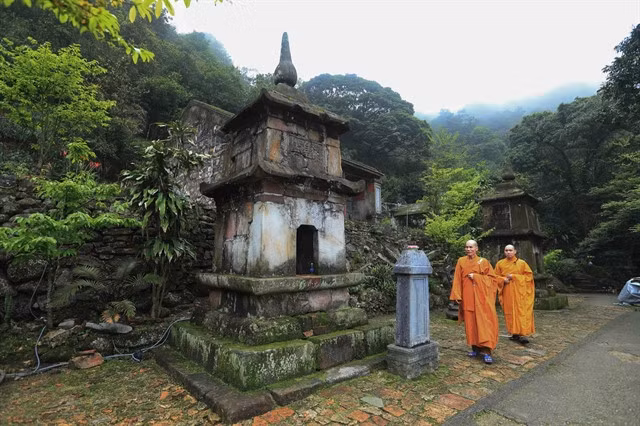 RELIC SITE: Ngọa Vân Pagoda, the final destination in Buddhist King Trần Nhân Tông's monastic life, is an important relic found in the spiritual territory of Trúc Lâm Yên Tử Buddhism. VNA/VNS Photo Tuấn Anh