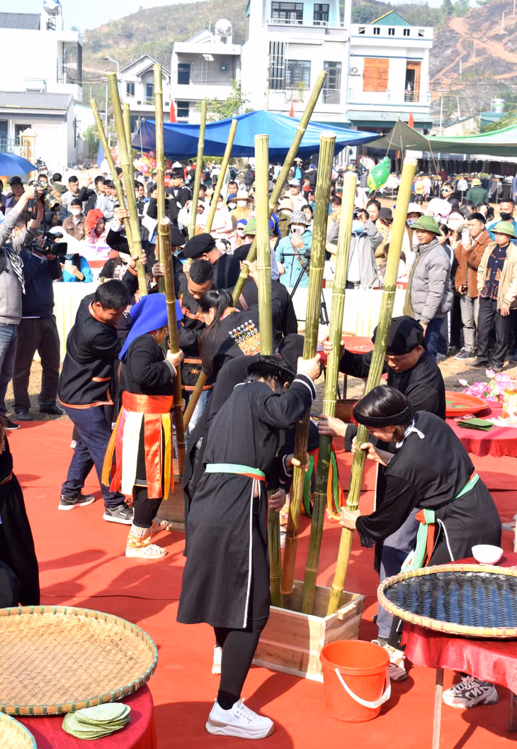 Lễ hội còn diễn ra nhiều hoạt động khác như thi giã bánh giầy