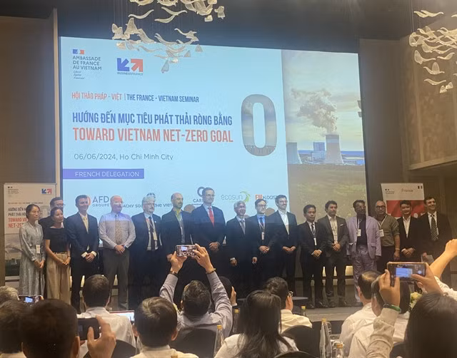 A seminar, titled "France - Vietnam Toward Vietnam’s net-zero goal", was organised by Business France, an agency at the French Embassy in Việt Nam, on June 6 at the Sofitel Saigon plaza in HCM City. —VNS Photo Hồng Linh