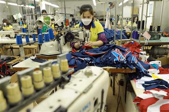 A worker making products for export at a plant in Hà Nội. — VNA/VNS Photo