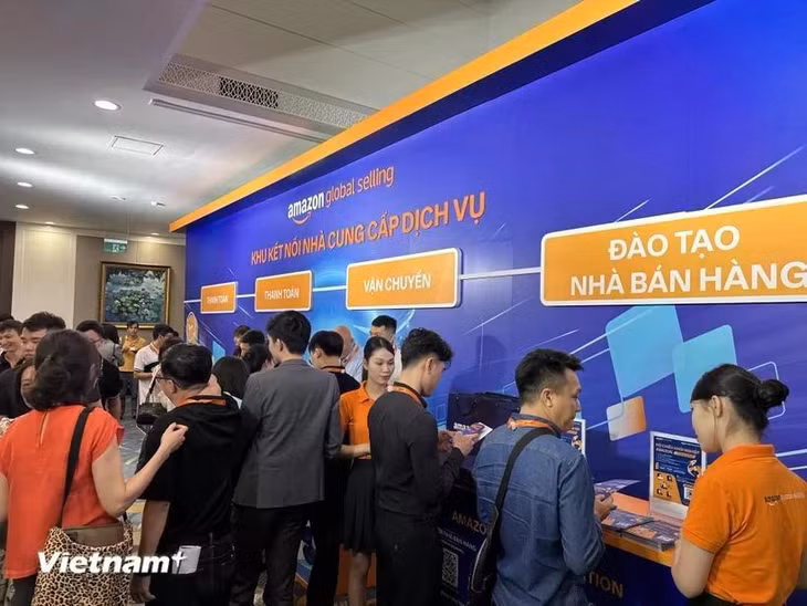 Vietnam's online retail sales increase by 20% over the past 10 years. (Photo: VietnamPlus)