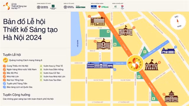 Map of the 4th Hanoi Festival of Creative and Design 2024. – Photo courtesy of the organiser