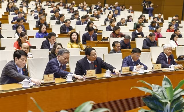 State leaders, National Assembly deputies cast their votes on Wednesday. — VNA/VNS Photo Doãn Tấn