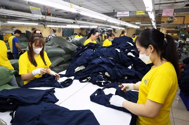 Workers at Dony Garment Co., Ltd. resume work after the New Year holiday. The MoLISA has officially requested local authorities to review and update the geographical areas where the minimum wage is applied. — VNA/VNS Photo Hồng Đạt