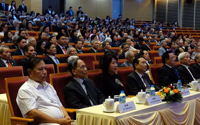 Delegates attend the conference at the Ministry of Foreign Affairs on Monday.