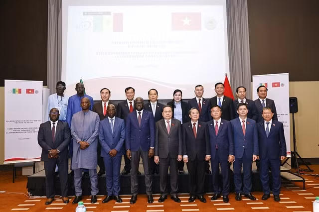 Vietnamese National Assembly (NA) Chairman Trần Thanh Mẫn and President of the Senegalese National Assembly El Malick Ndiaye attended a policy dialogue in Dakar on July 23. VNA/VNS Photo