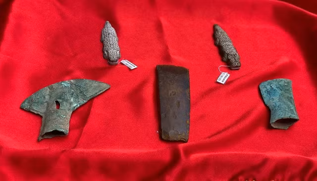 Some of the returned artefacts.