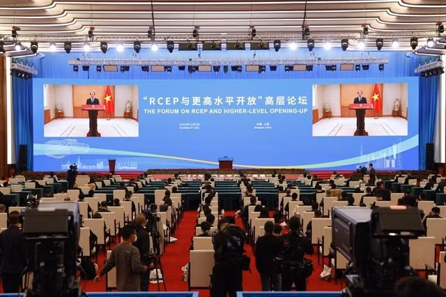 Deputy Prime Minister Lê Văn Thành's pre-recorded speech at the forum. VNA/VNS Photo
