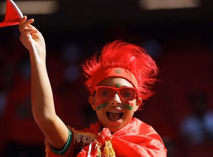 Morocco fans inside the stadium before their match against Croatia. (Photo: Reuters)
