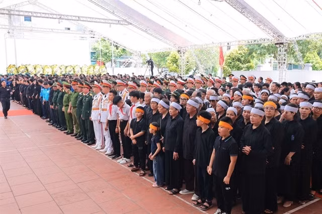 The memorial service for General Secretary of the Central Committee of the Communist Party of Việt Nam Nguyễn Phú Trọng in Đông Hội Commune, Đông Anh District, Hà Nội. — VNA/VNS Photo