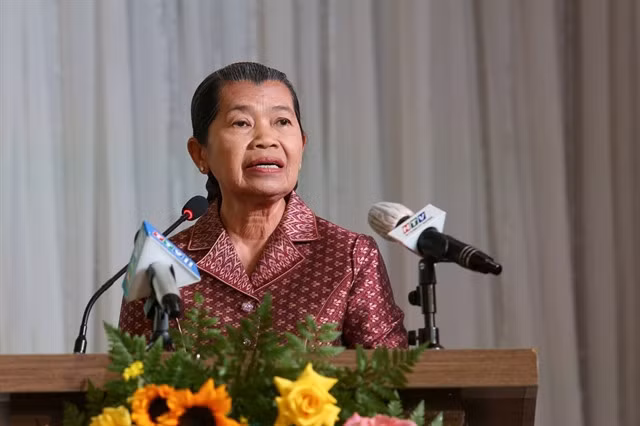 Men Sam An, President of the Cambodia-Việt Nam Friendship Association.—VNA/VNS Photo Giang Phương