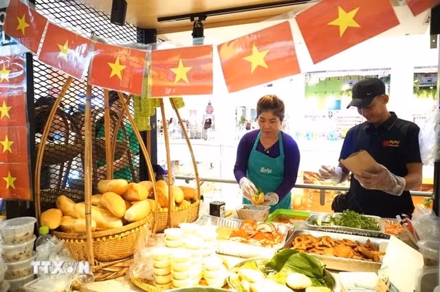 A booth of Vietnamese bread. VNA/VNS Photo