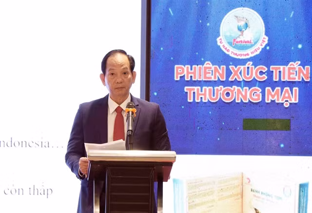 Nguyễn Chí Thiện, director of the Cà Mau Department of Industry and Trade, said the province pays great attention to local shrimp and OCOP businesses. — VNA/VNS Photo