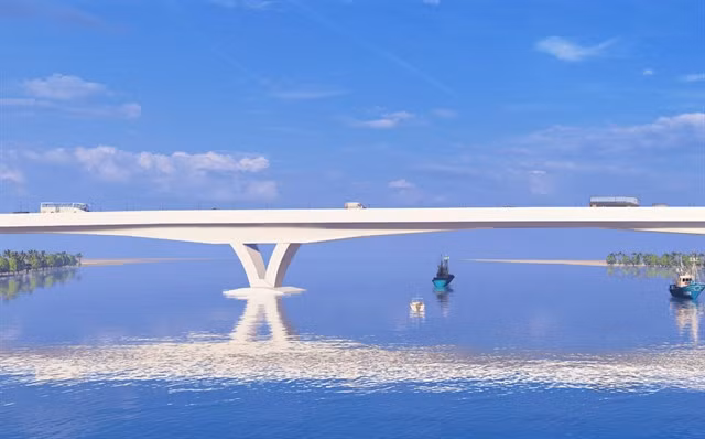 Artists' render of Mễ Sở Bridge. — Photo from Hà Nội People's Committee