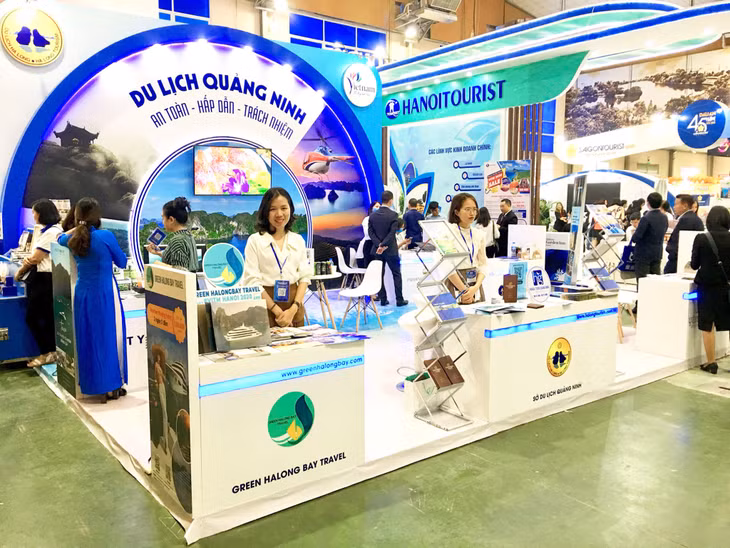 Quang Ninh's tourism booth at the Vietnam International Tourism Fair 2020 "Digital transformation for tourism development".
