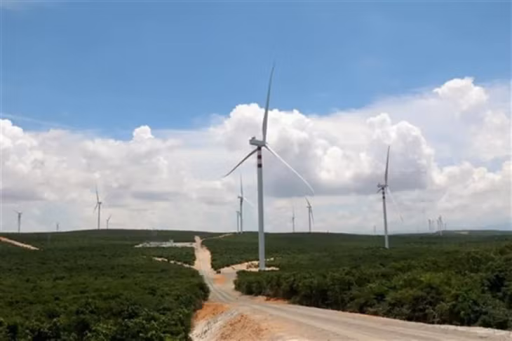 Wind turbines in Lâm Đồng Province. In the wind power sector, Việt Nam has achieved only around 25-30 per cent localisation. - VNA/VNS Photo