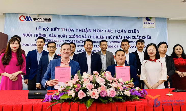 Ký kết thỏa thuận hợp tác toàn diện nuôi trồng, sản xuất giống và chế biến thủy sản xuất khẩu tại Quảng Ninh.