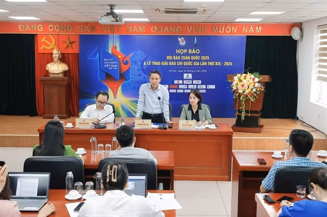 The press conference for the National Press Festival 2025 was held in Hà Nội on June 16. — VNA/VNS Photo