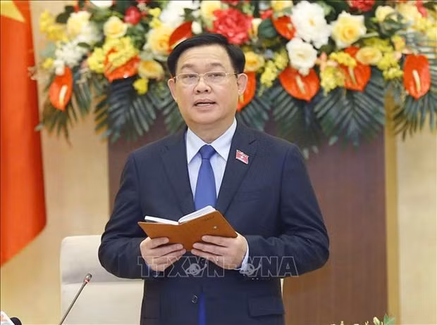 NA Chairman Vuong Dinh Hue at the event (Photo: VNA)
