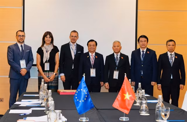 National Assembly Vice Chairman Lê Minh Hoan had talks with Wouter Beke, chair of the European Parliament delegation, on September 18. — VNA/VNS Photo