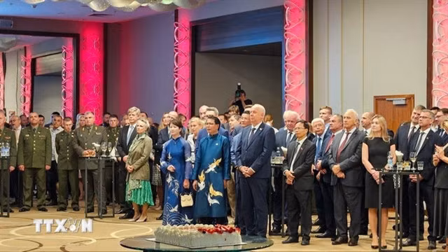 A recent event marking the 80th anniversary of the August Revolution (August 19) and National Day of Việt Nam (September 2) in Belarus. Photo courtesy of Vietnamese Embassy in Belarus
