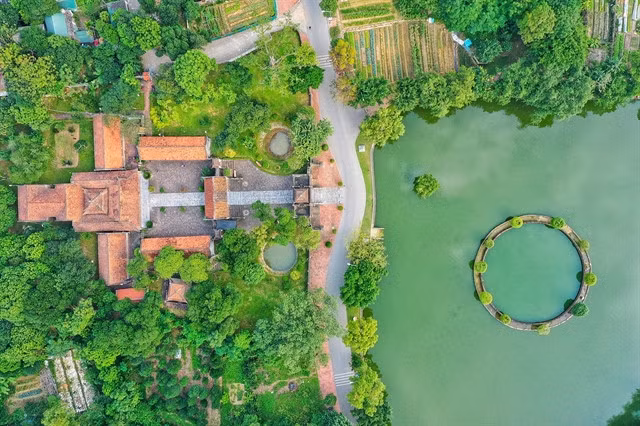 The aerial view of Cổ Loa - Hà Nội's oldest citadel.