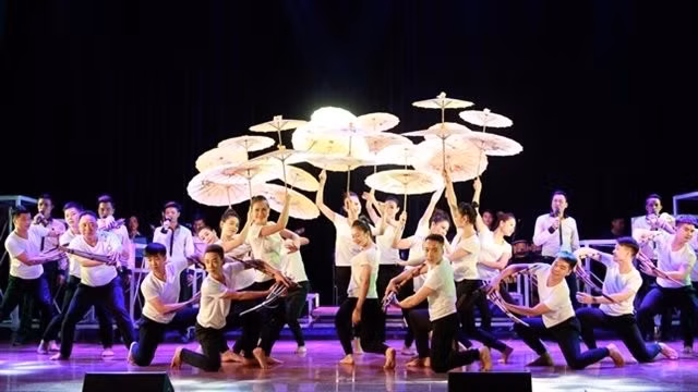 A folk arts performance at a previous National Music Festival.